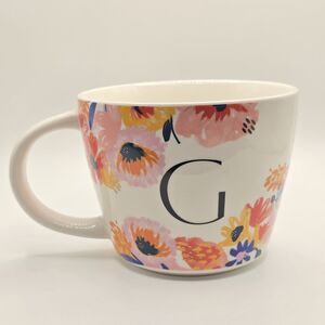 OPALHOUSE G Mug Floral Beige with Flowers 16oz Stoneware NWOT